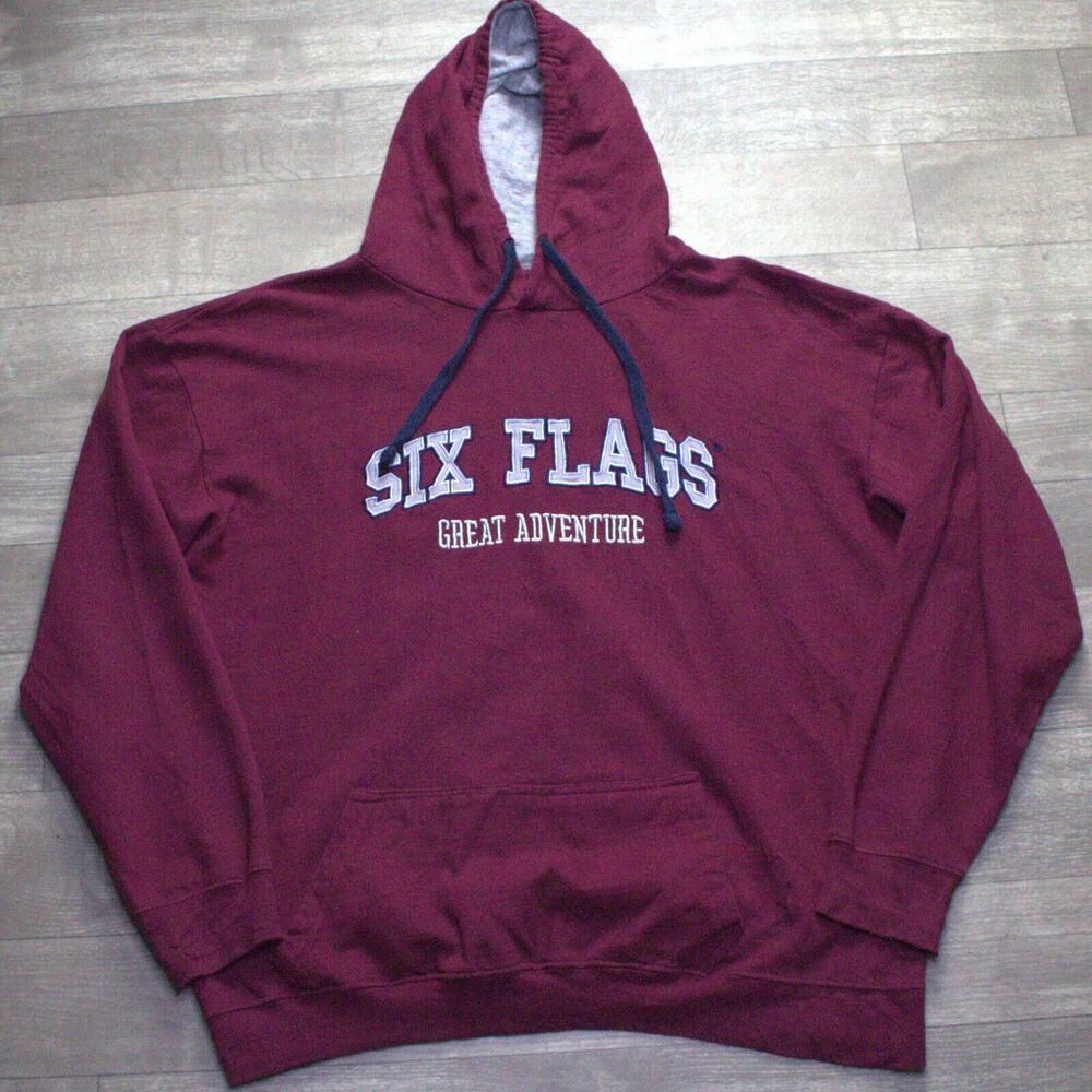 Six Flags Great Adventure Hoodie XL Mens Sweatshirt Theme Park